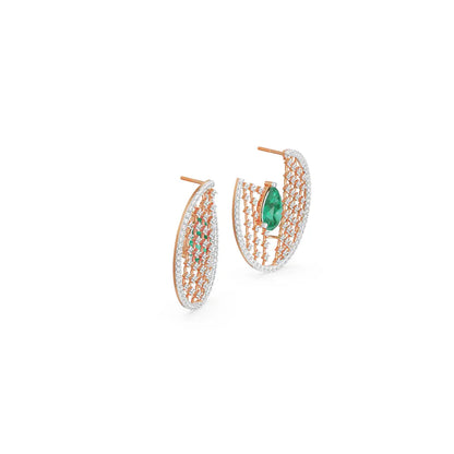 Glamorous Emerald Diamond Earrings_in_stock