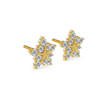 Daisy Drop Lab Grown Diamond Earring - side view