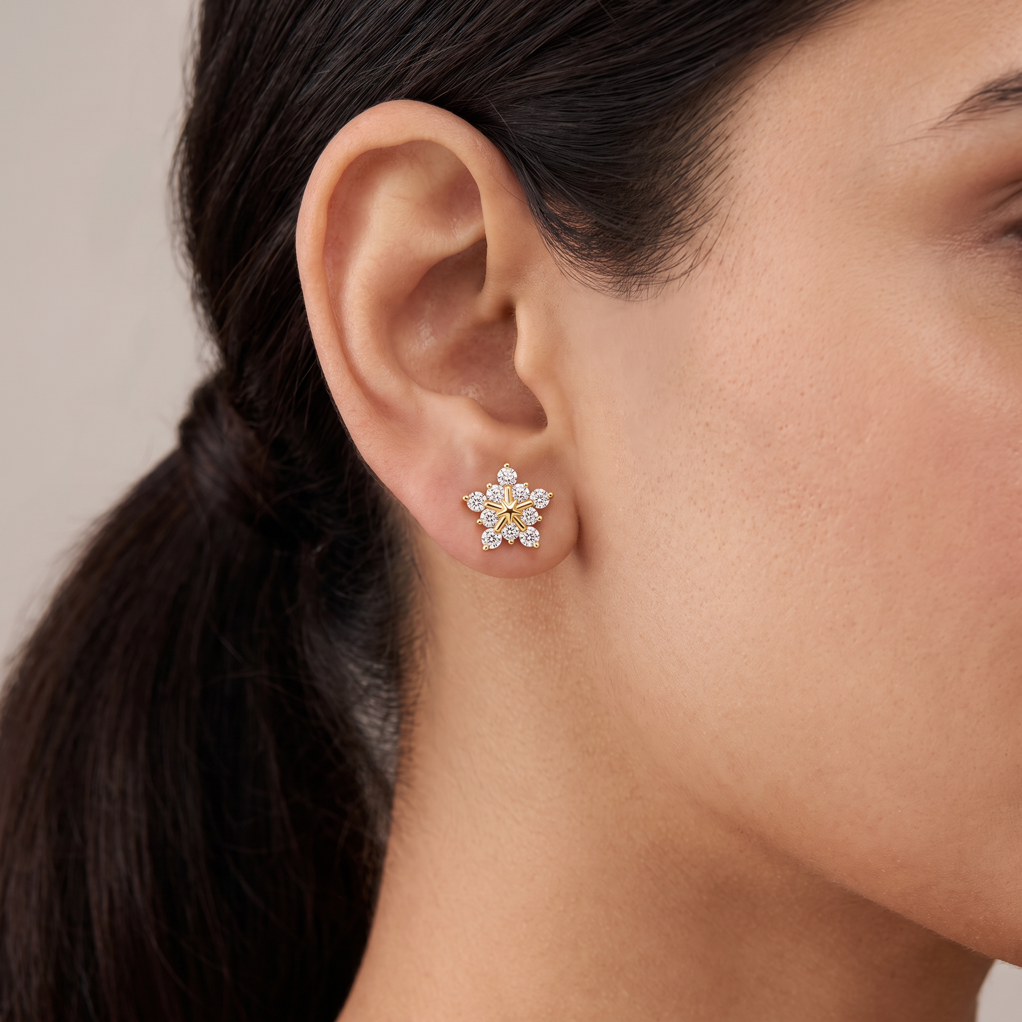 Daisy Drop Lab Grown Diamond Earring