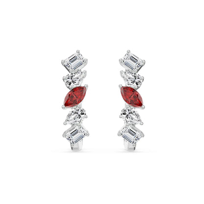 Regal Elegance Lab Grown Diamond Earrings - front view