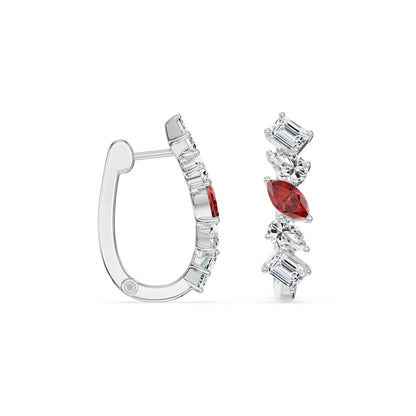 Regal Elegance Lab Grown Diamond Earrings - perspective view