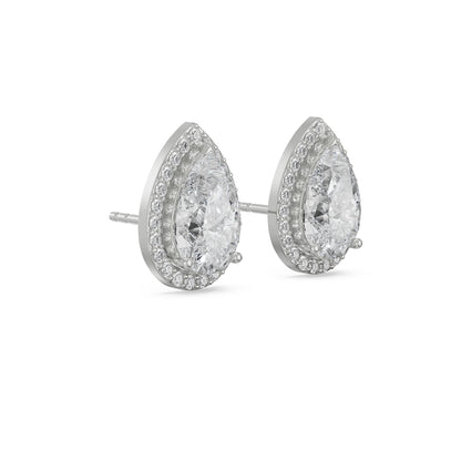 0.5 CT Solitaire Pear Lab Grown Diamond Earrings - Right View