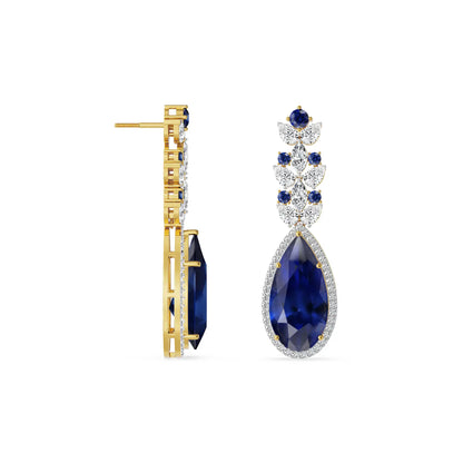 Indigo Ice Lab Grown Diamond Earrings - perspective view