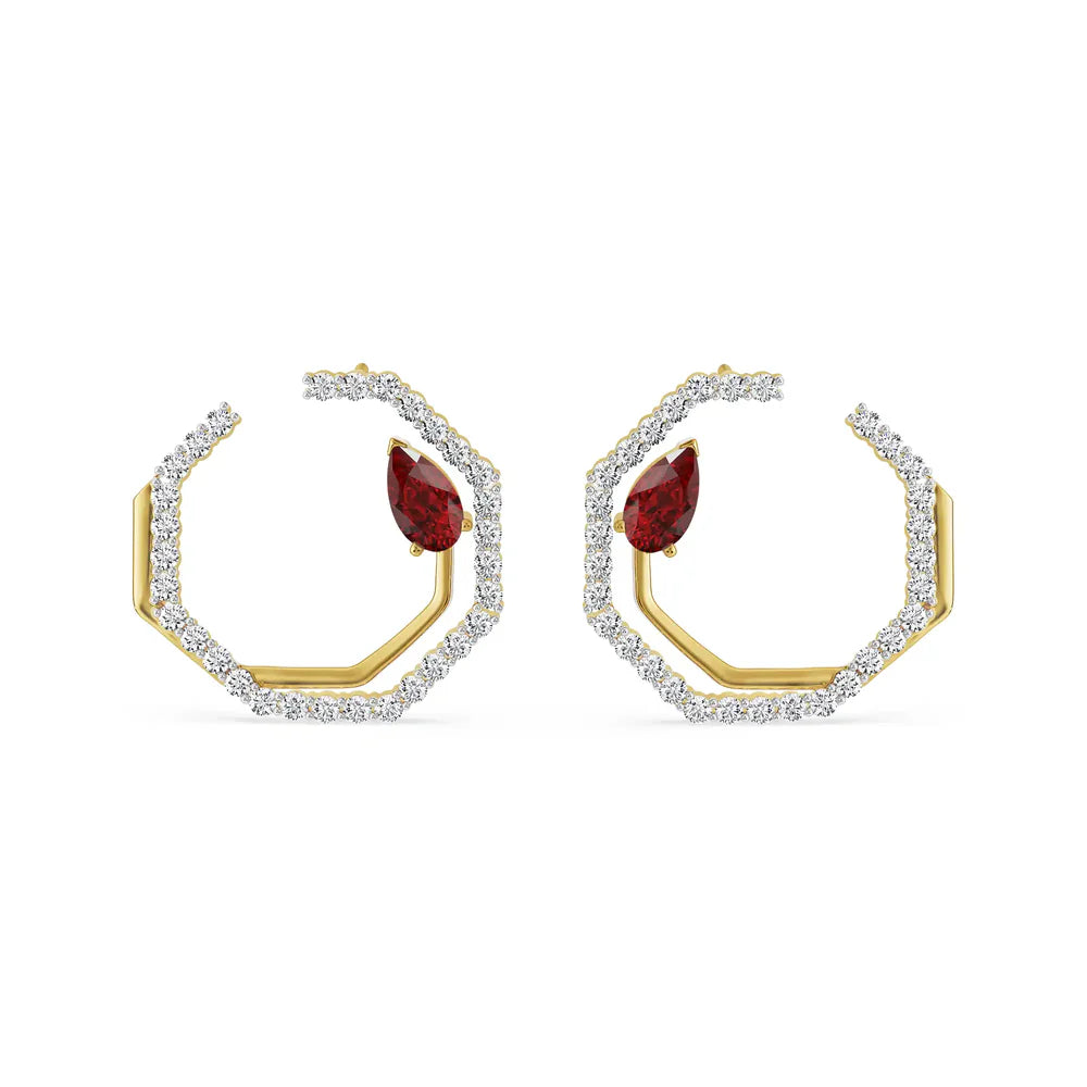 Suzaine Emerald Lab Diamond Hoops_in_stock