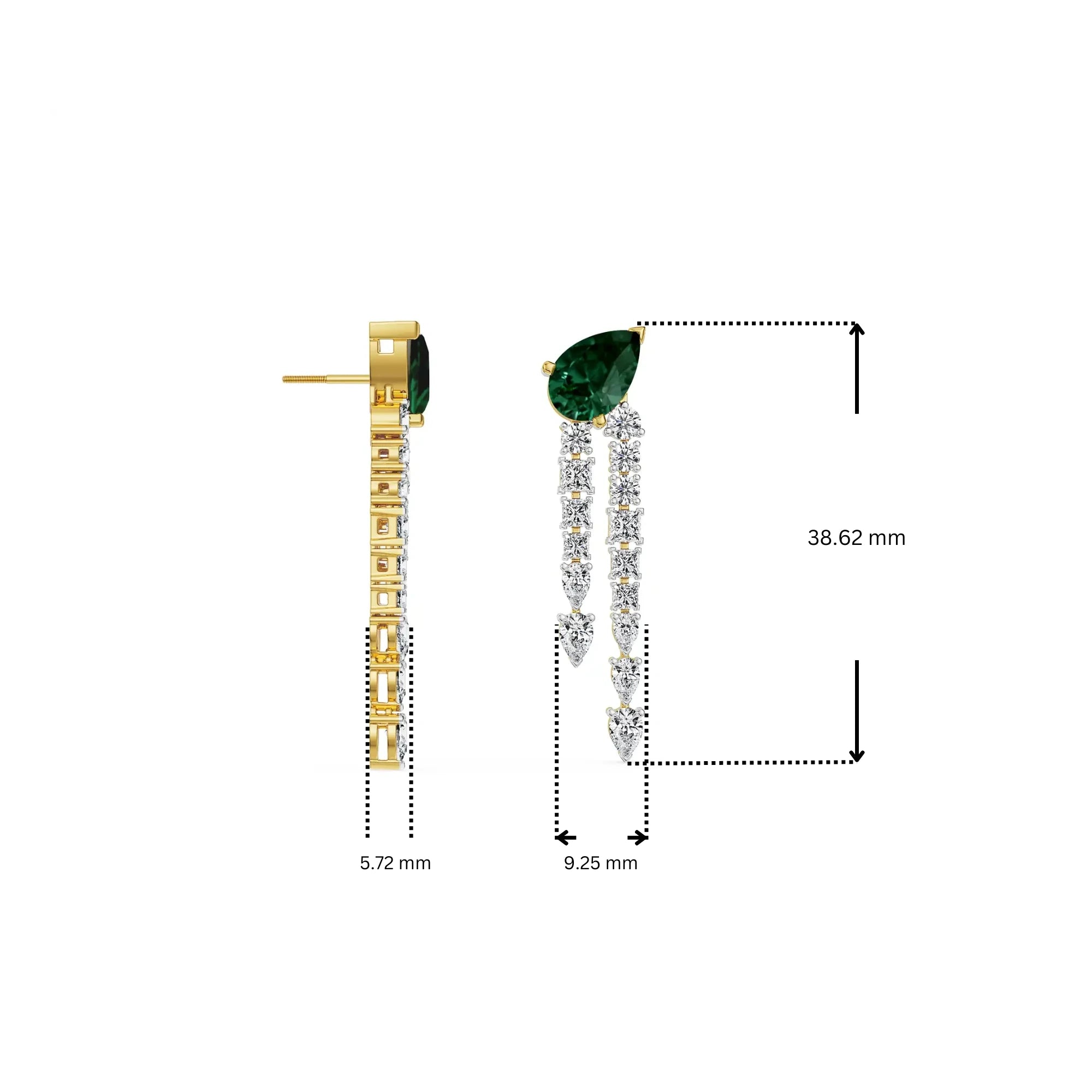 Empress Dewdrop Lab Grown Diamond Earrings 9KT