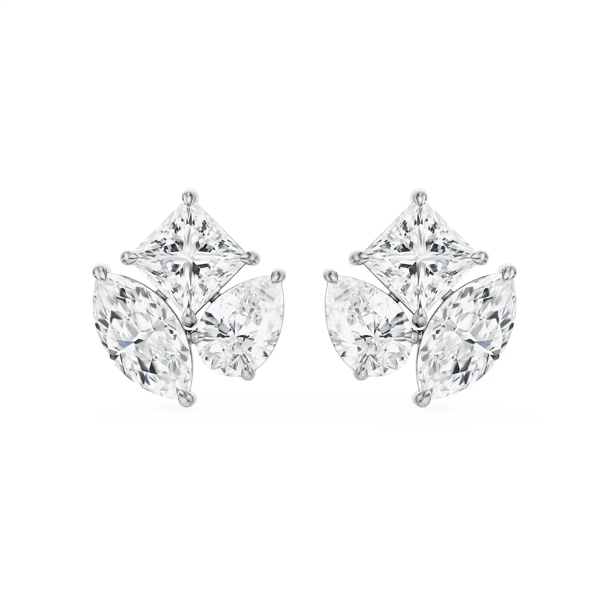 Eternal Trio Lab Grown Diamond Studs - front view