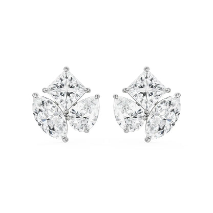 Eternal Trio Lab Grown Diamond Studs - front view