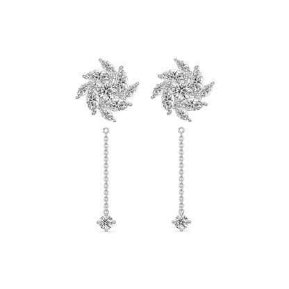 Fiery Fling Lab Grown Diamond Earrings - front view