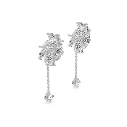 Fiery Fling Lab Grown Diamond Earrings - side view