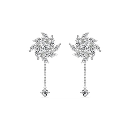 Fiery Fling Lab Grown Diamond Earrings - front view