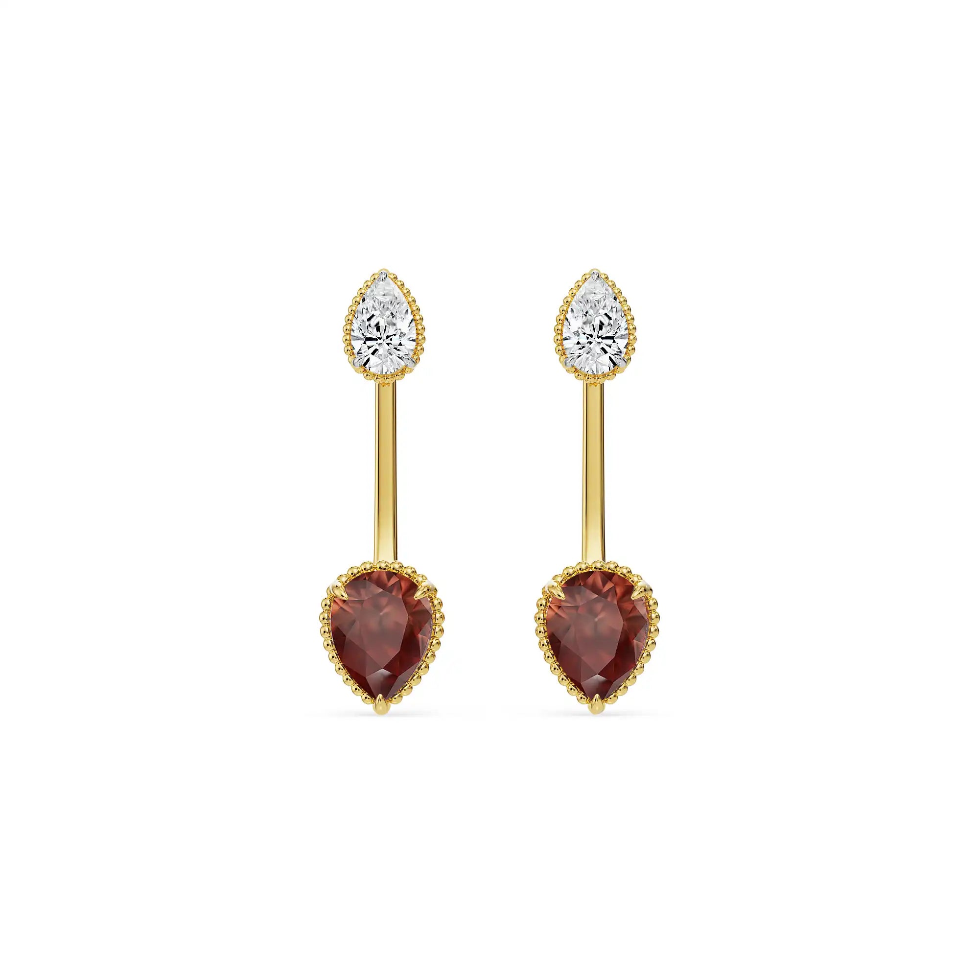 Ruby Rain Lab Grown Diamond Earrings - front view