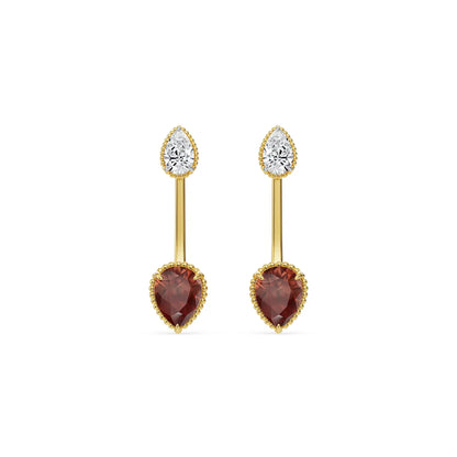 Ruby Rain Lab Grown Diamond Earrings - front view