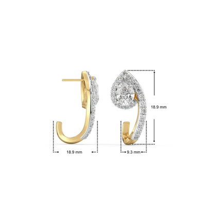 Pear Sparkle Lab Grown Diamond Earrings