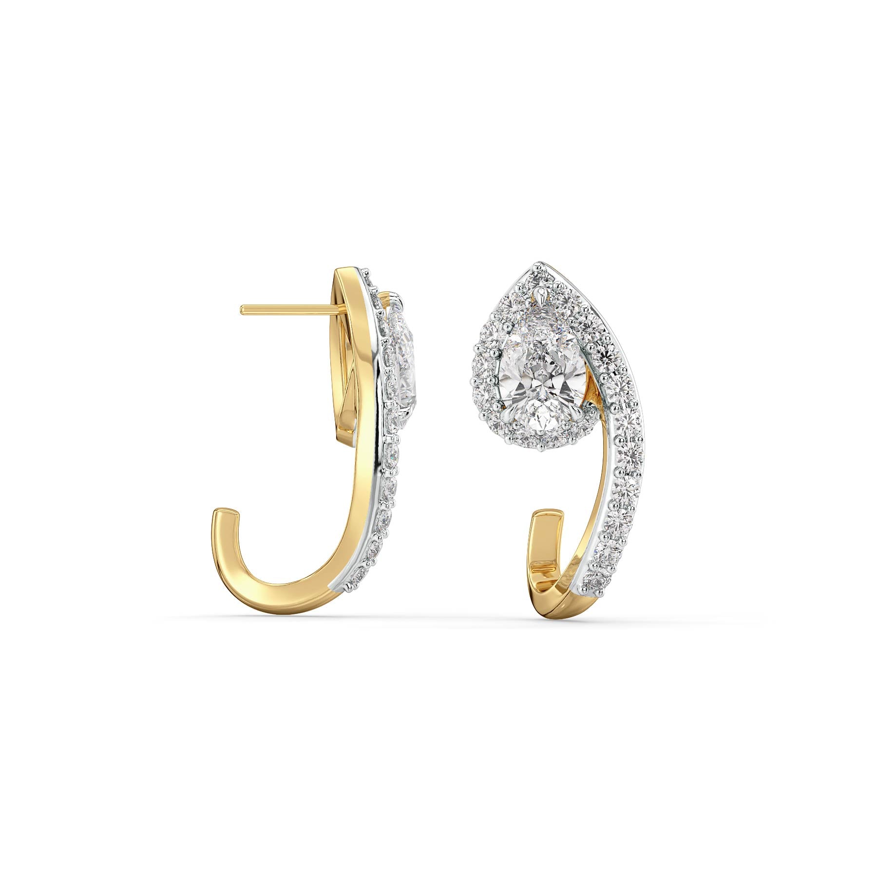 Axis Spark Lab Grown Diamond Earrings - perspective view