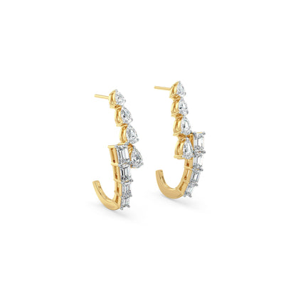 Axis Spark Lab Grown Diamond Earrings - side view