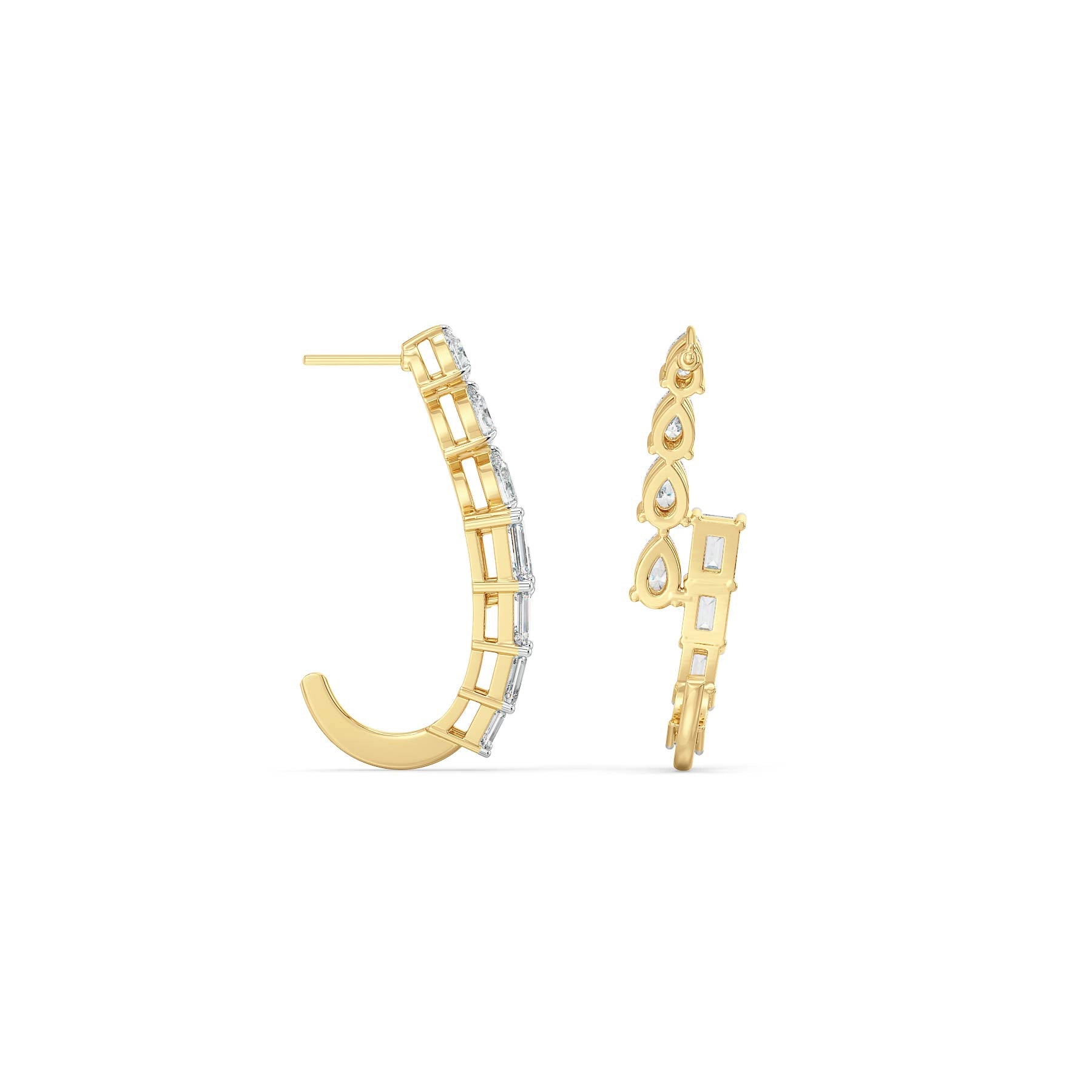 Axis Spark Lab Grown Diamond Earrings - perspective view