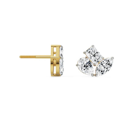 Traya Lab Grown Diamond Studs - perspective view