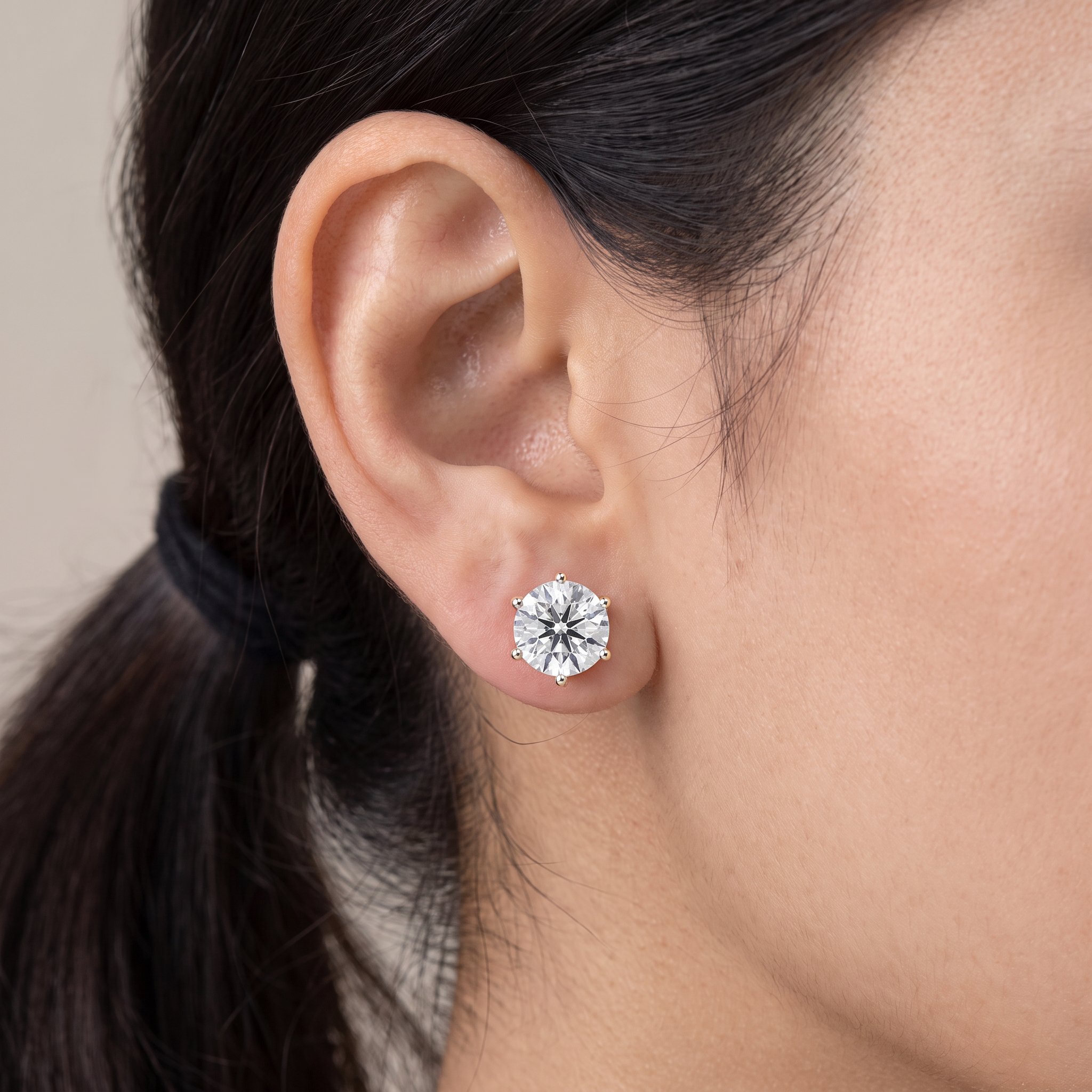 3 CT Versatile Lab Grown Diamond Solitaire Studs