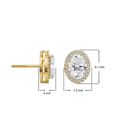 0.5 CT Celestial Halo Lab Grown Diamond Studs