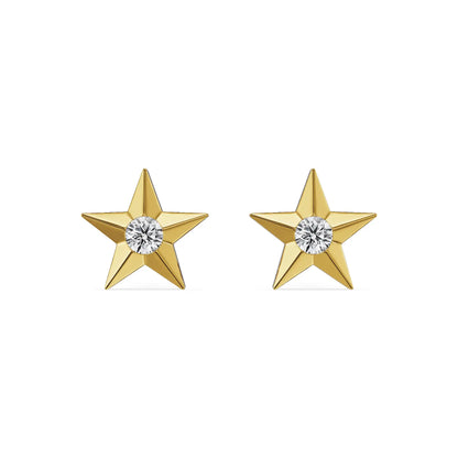 Starry Night Lab Grown Diamond Studs - front view in 9KT
