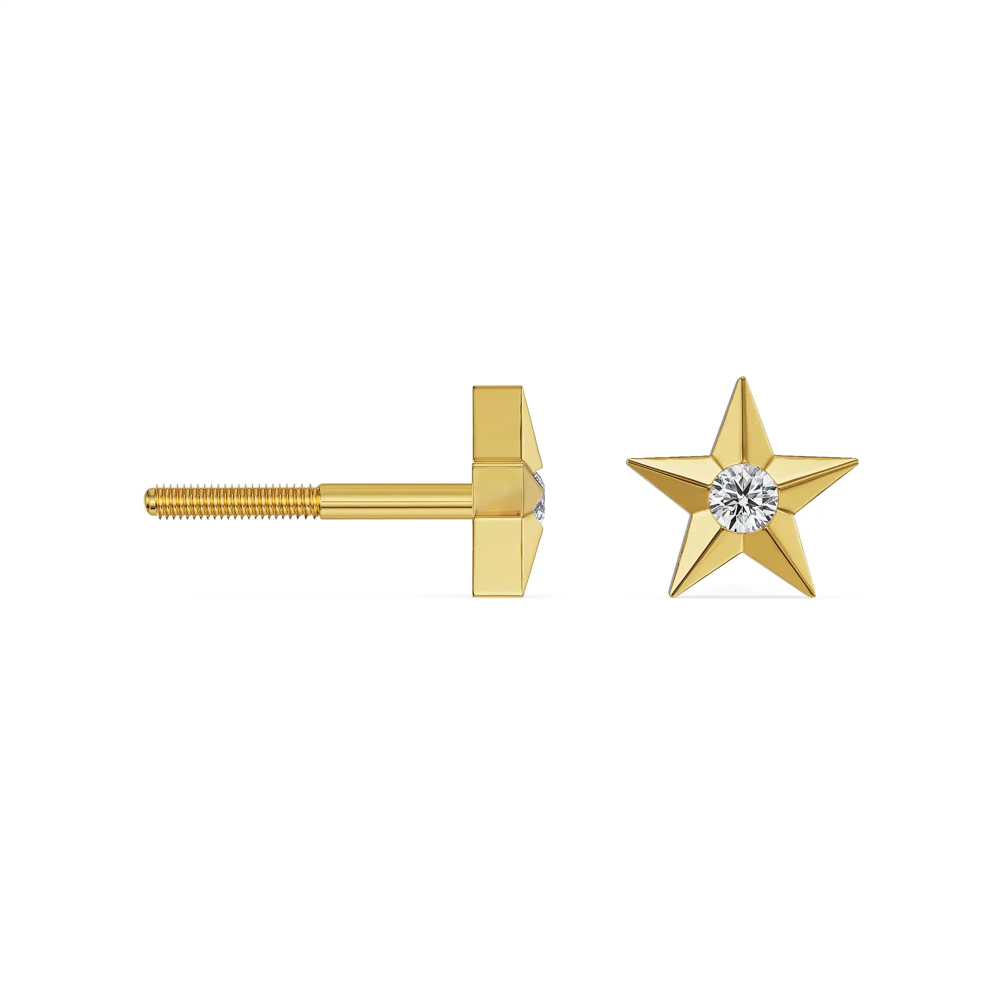 Starry Night Lab Grown Diamond Studs - perspective view