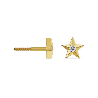 Starry Night Lab Grown Diamond Studs - perspective view