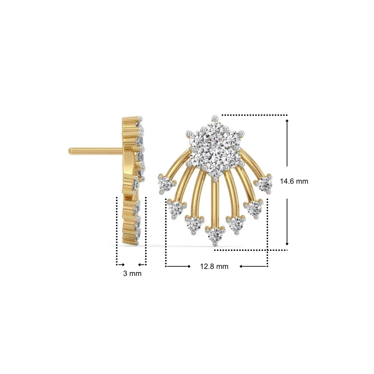 Shooting Star Lab Grown Diamond Earrings