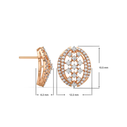 Regal Weaves Lab Grown Diamond Earrings