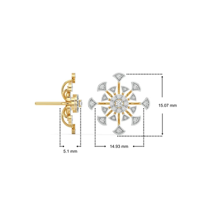 Galaxy Blossom Lab Grown Diamond Earrings
