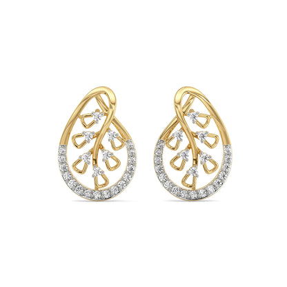 Teardrop Glow Lab Grown Diamond Earrings - front view