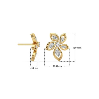 Elegant Flora Lab Grown Diamond Earrings