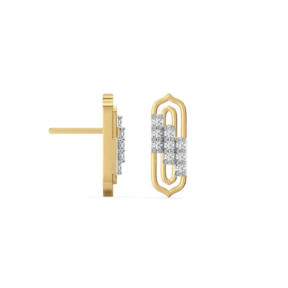 Fusion Lab Grown Diamond Earrings - perspective view