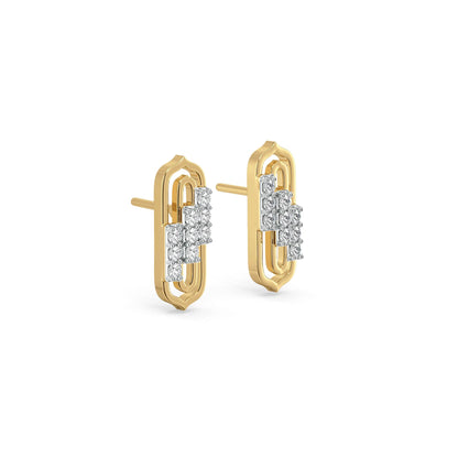Fusion Lab Grown Diamond Earrings - side view