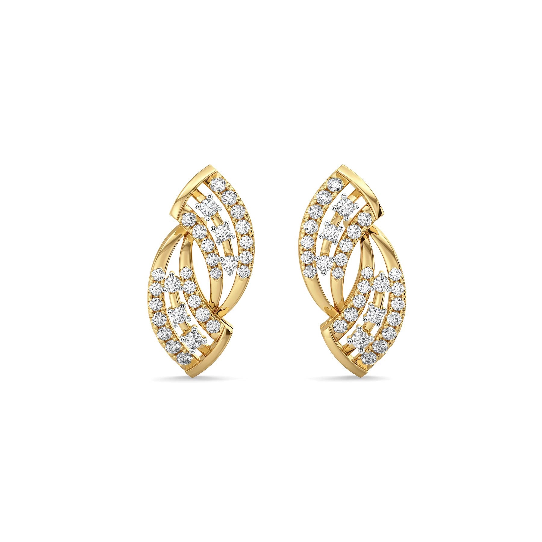 Aurelia Lab Grown Diamond Earrings - front view