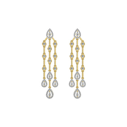 Celestial Cascade Lab Grown Diamond Drop Earrings
