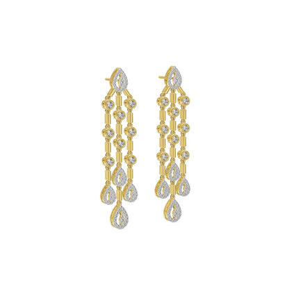 Celestial Cascade Lab Grown Diamond Drop Earrings