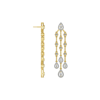 Celestial Cascade Lab Grown Diamond Drop Earrings