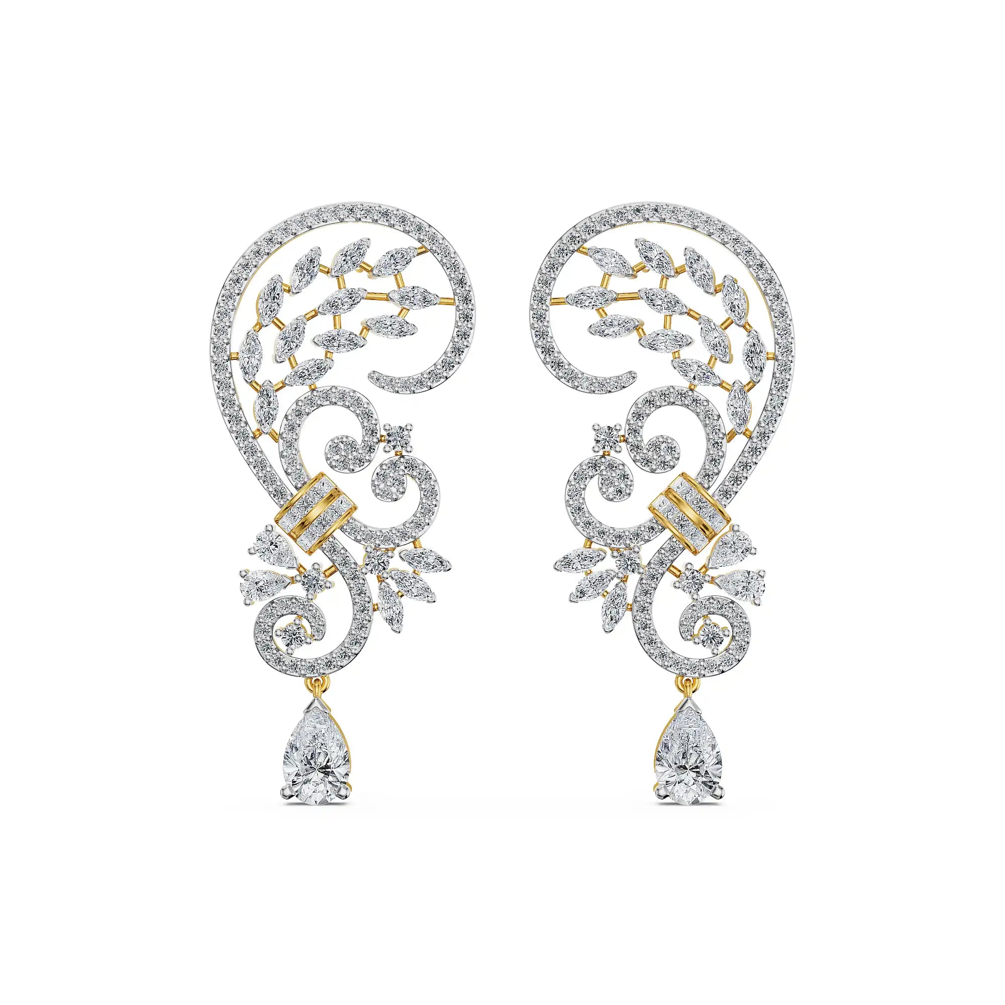 Moonvine Drop Lab Grown Diamond Earrings