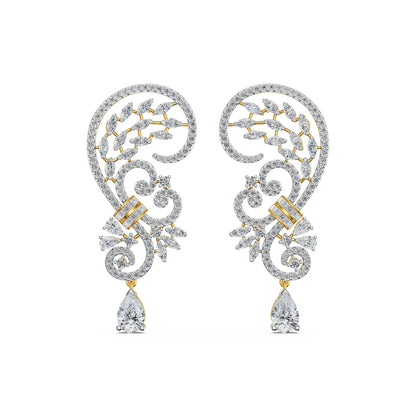 Moonvine Drop Lab Grown Diamond Earrings