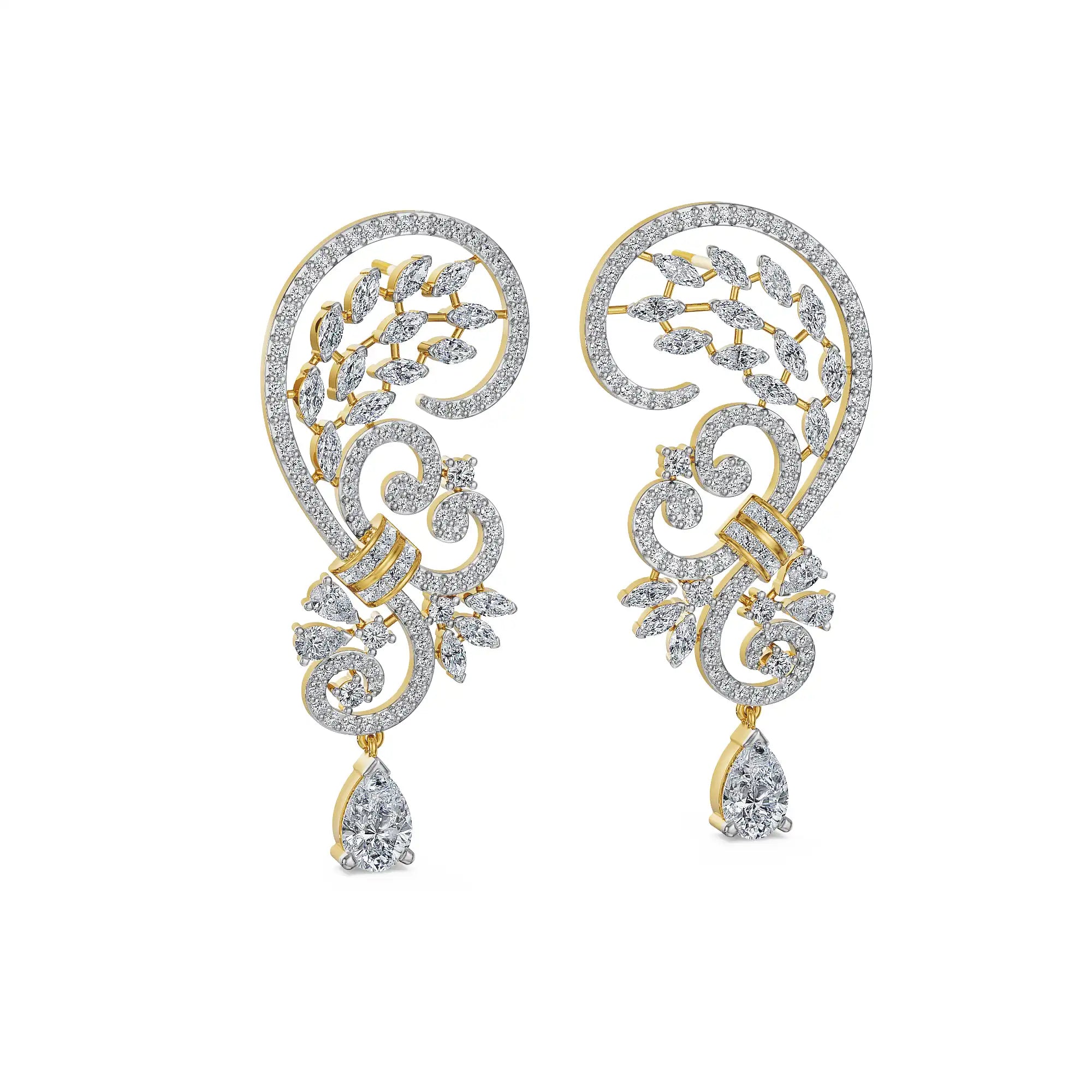 Moonvine Drop Lab Grown Diamond Earrings