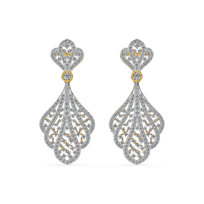 Aurora Lace Lab Grown Diamonds Drop  Earrings