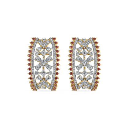 Ruby Bloom Detachable Lab Grown Diamond Hoops