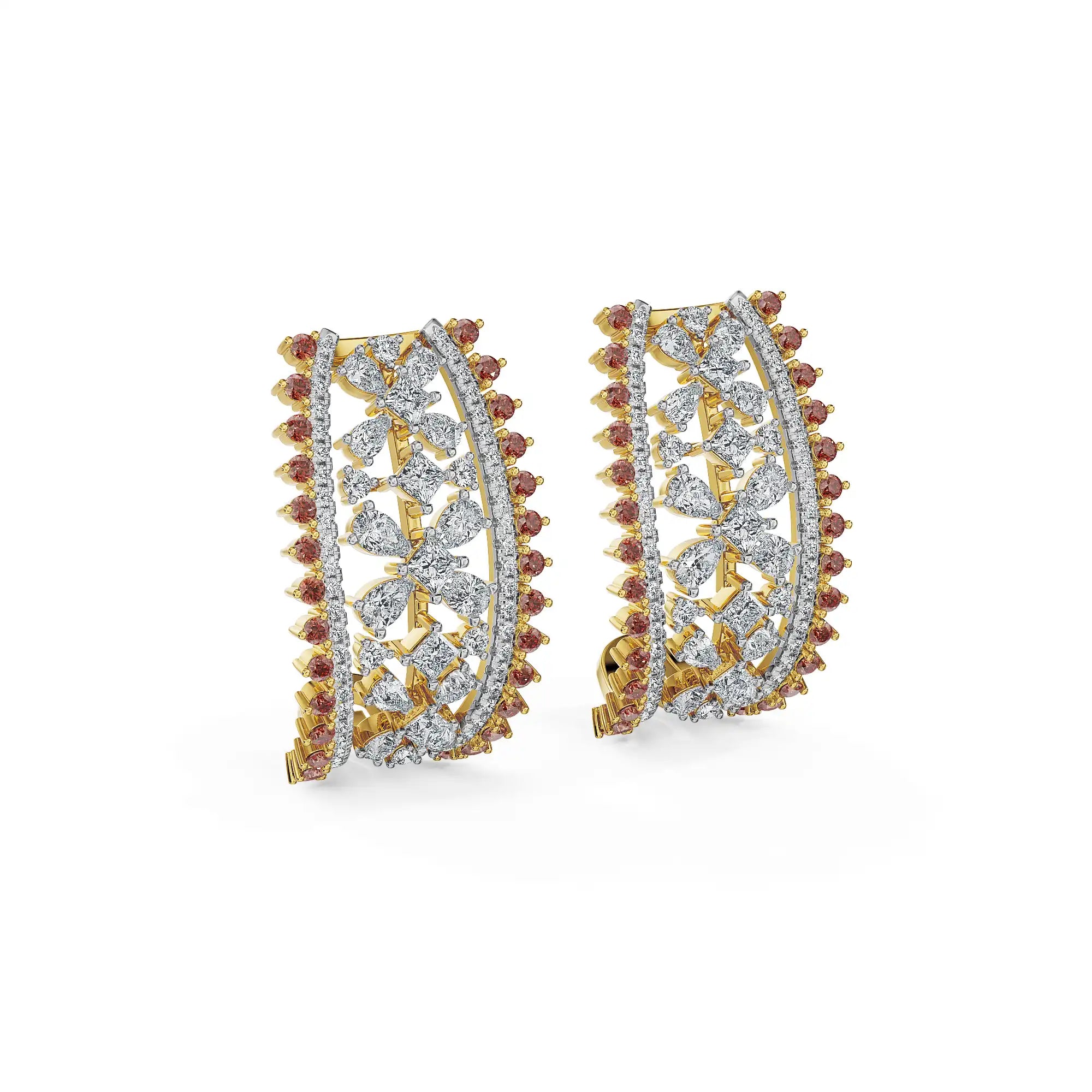 Ruby Bloom Detachable Lab Grown Diamond Hoops