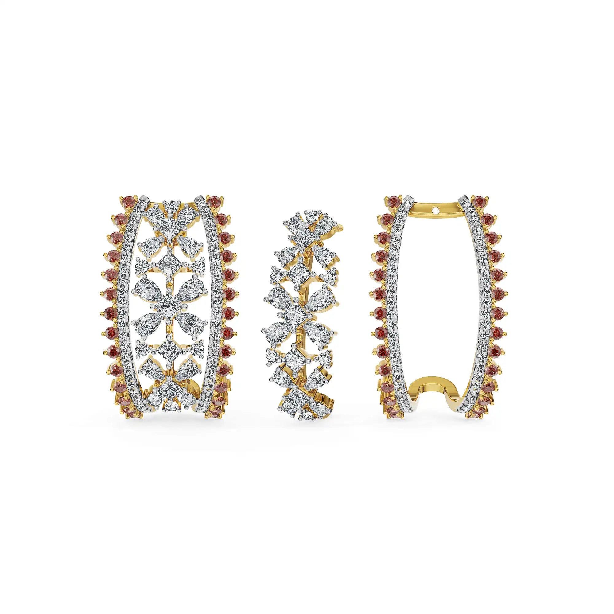 Ruby Bloom Detachable Lab Grown Diamond Hoops