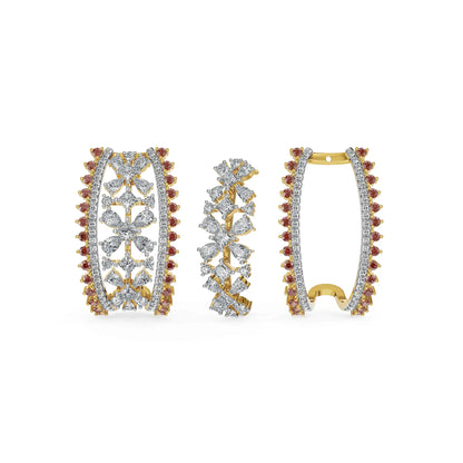 Ruby Bloom Detachable Lab Grown Diamond Hoops