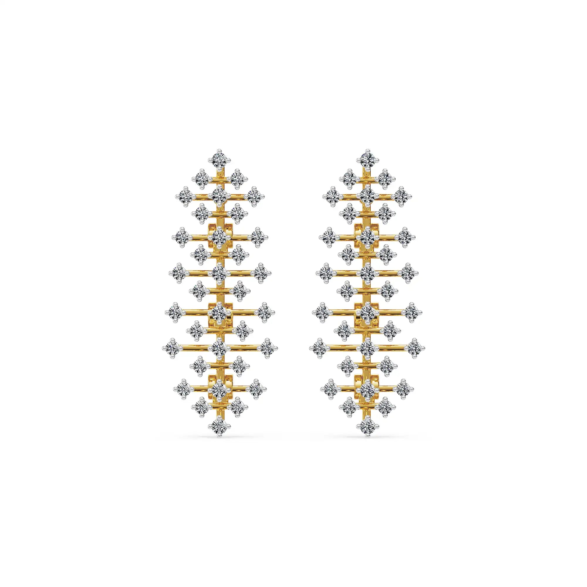 Starlit Rosé Lab Grown Diamond Chandelier Earrings - Front View