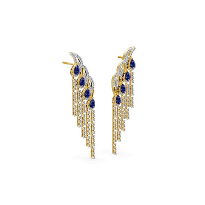 Blue Ember Lab Grown Diamond Chandelier Earrings_in-stock
