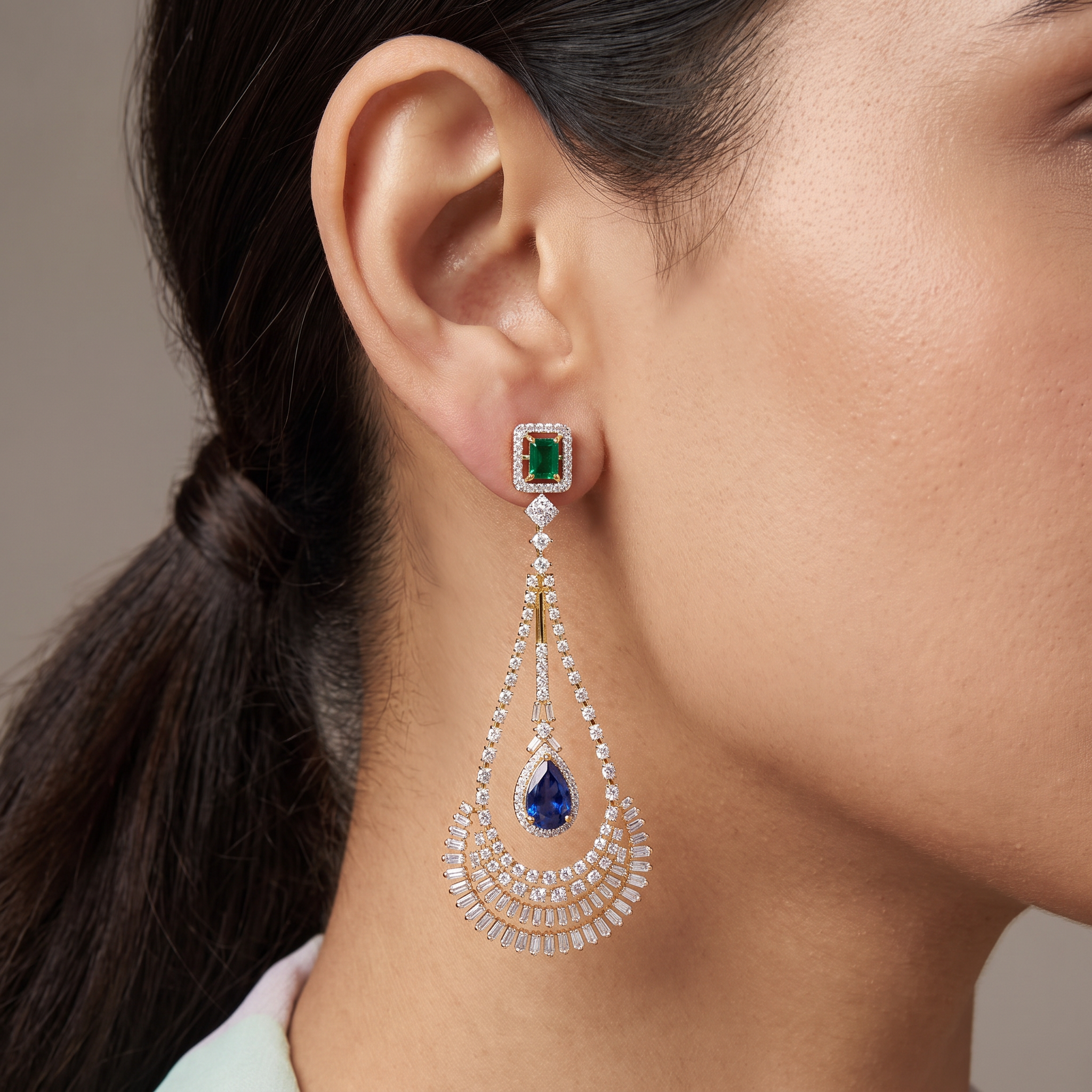 Royal Rhapsody Lab Grown Diamond Chandelier Earrings