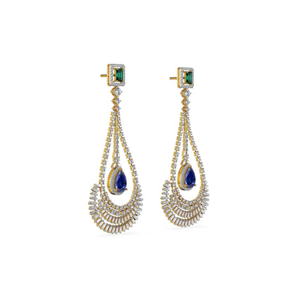 Royal Rhapsody Lab Grown Diamond Chandelier Earrings - Right View