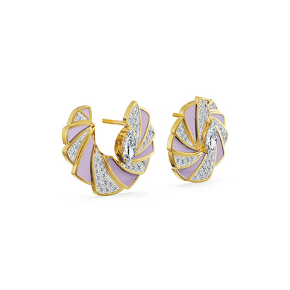  Opaline Orbit Lab Grown Diamond Earrings - side view